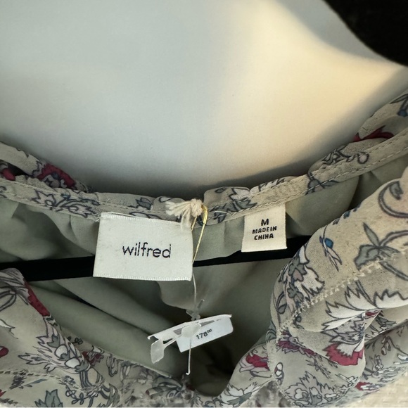 NWT ARITZIA WILFRED ruffle long sleeve dress - Picture 6 of 6